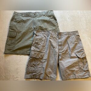 LL Bean Cargo Shorts Mens 40 Lot Of 2 Outdoor Hiking Pockets Casual Gorpcore